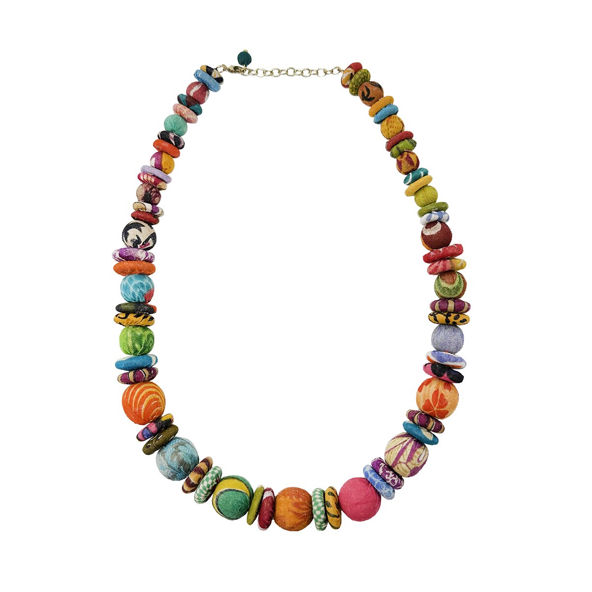Kantha Button Necklace | WorldFinds